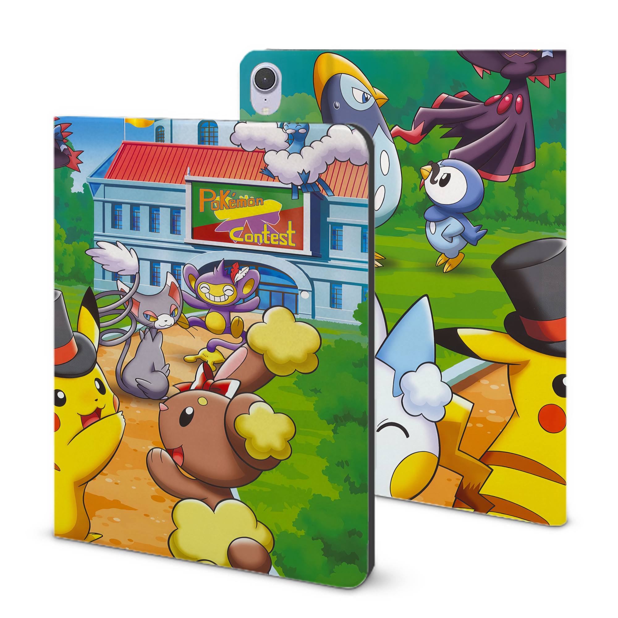 （画像用） ポケットモンスター Pokémon IPad ケース ブック型 PUレザー TPU 耐衝撃 軽量 薄型 ペン収納なし 全面保護 IPad 各モデル対応